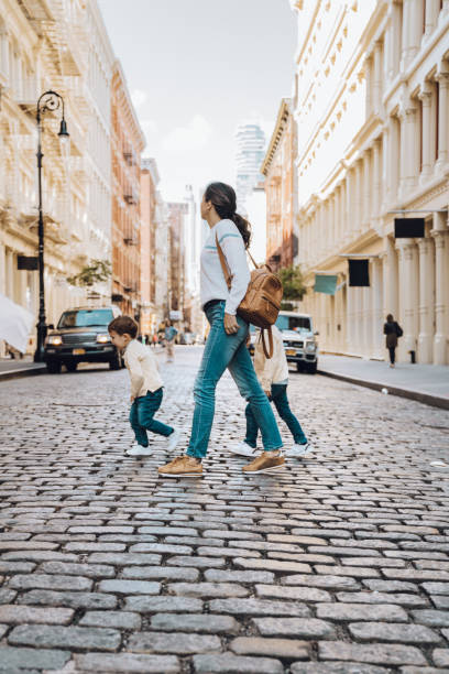 istock Family travelling in New York Soho 1177418331