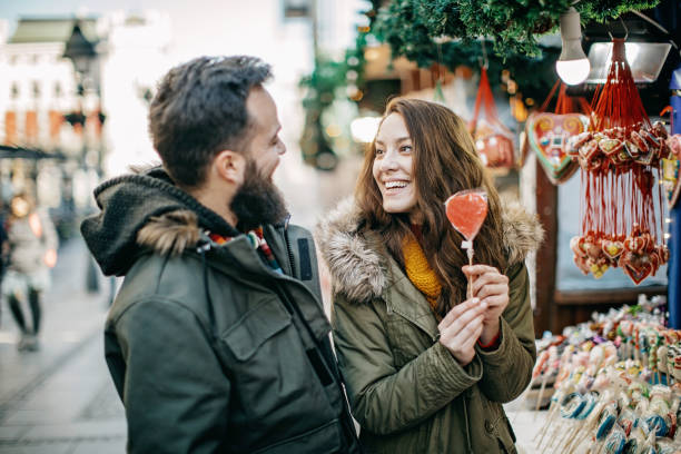 istock Young couple shopping for Christmas 1177419517