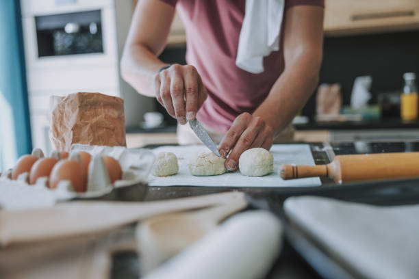 istock Cook preparing scones for putting in the oven 1177419899