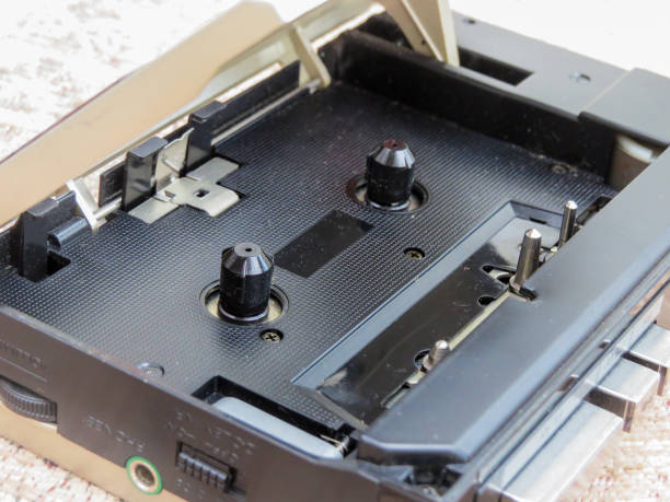istock Inside view of 1980s retro portable personal cassette player. 1177422064