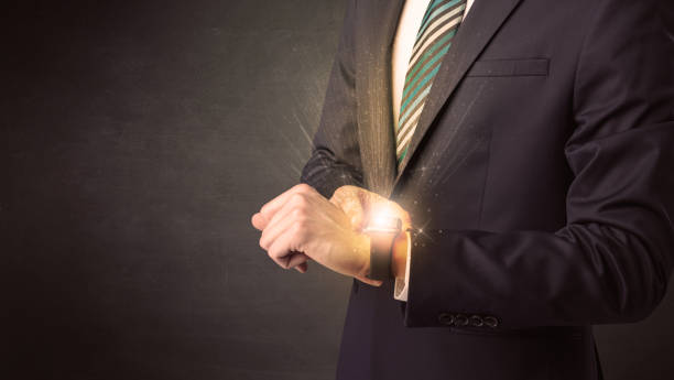 istock Businessman wearing smartwatch. 1177422703