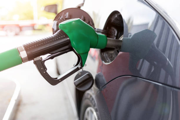istock Close up of car during refuel 1177430557