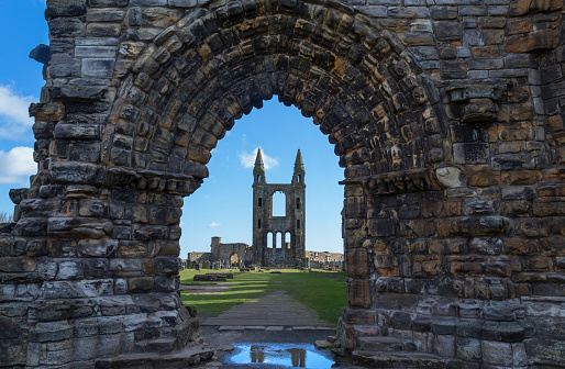 Saint Andrew's cathedral, ruined Roman Catholic cathedral in St Andrew, Fife, Scotland