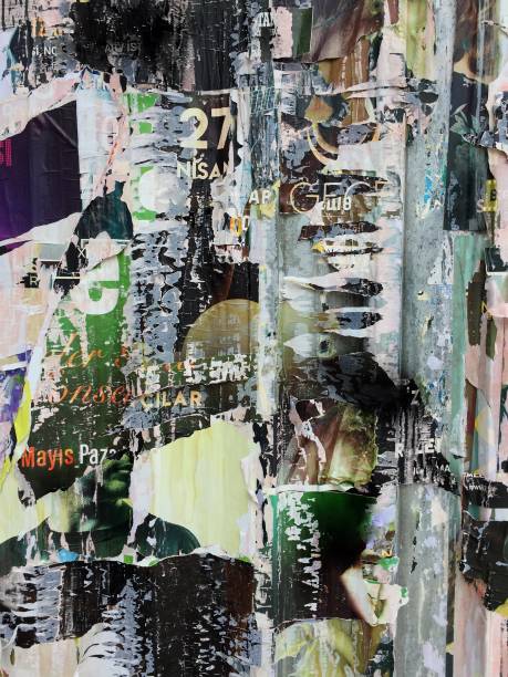 istock Colorful torn ripped street posters 1177438315