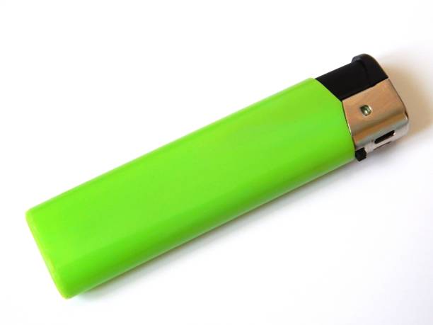 istock New green plastic lighter isolated on a white background. 1177442689
