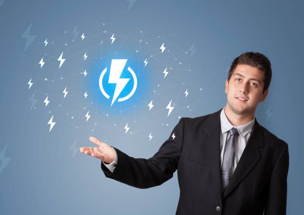 istock Person presenting battery life concept 1177445995