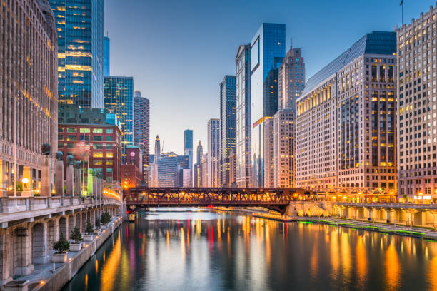 istock Chicago, Illinois, USA cityscape on the river 1177446519
