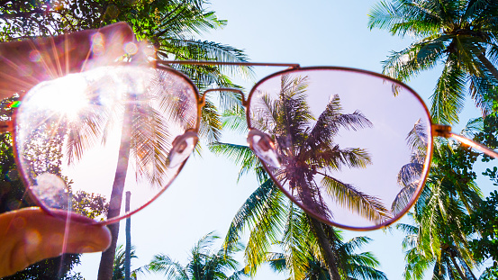 Thailand tropical island rose sunglasses