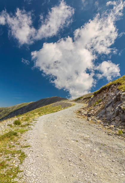 Path to the sky. Olympus mountain. Greece. stock photo