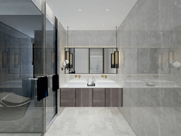 istock 3d render of luxury bathroom 1177451656