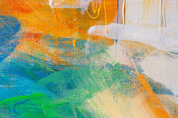 istock Fine Art Abstract Painting Background with Brush Strokes 1177458320