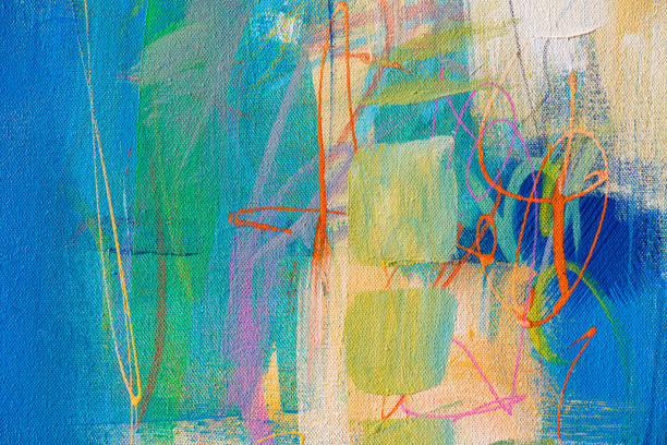 istock Fine Art Abstract Painting Background with Brush Strokes 1177459805