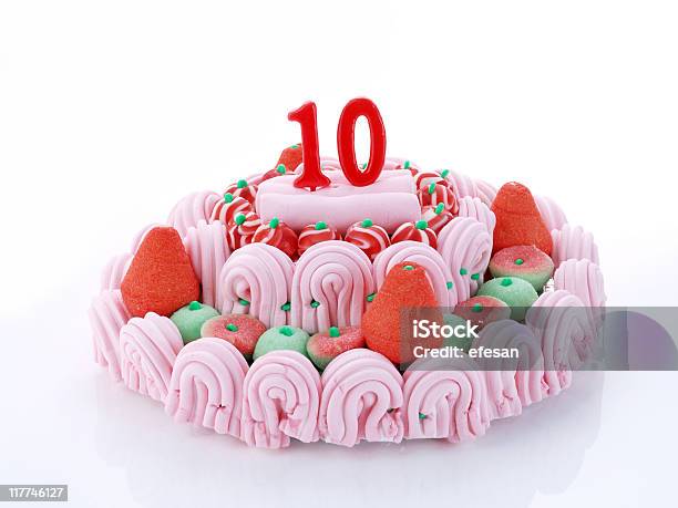 10 Th Anniversario - Fotografie stock e altre immagini di Numero 10 - Numero 10, Torta di compleanno, 10-11 anni