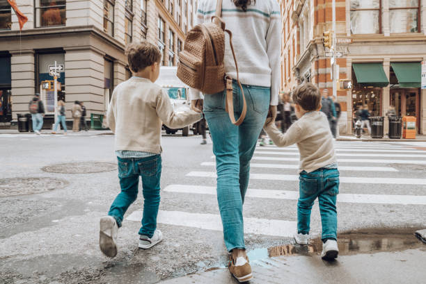 istock Family travelling in New York Soho 1177462443