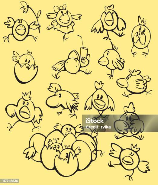 Easter Chickens Stock Illustration - Download Image Now - Animal, Baby Chicken, Bird