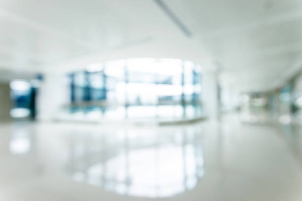 istock Blur background of empty lobby in hospital 1177467580