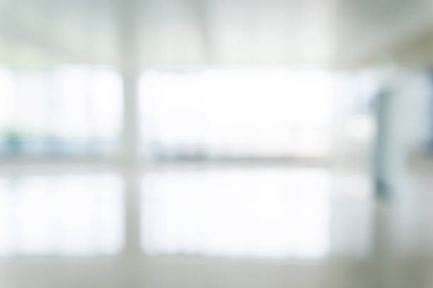 istock Blur background of empty lobby in hospital 1177469593