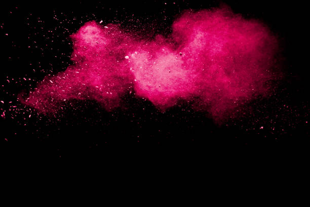istock Pink powder explosion on black background.Pink dust splash cloud on dark background. 1177471064