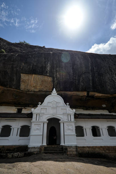 Main entrance of the Dambulla royal cave temple, Dambullagama, Sri Lanka Dambullagama, Sri Lanka - July 7, 2016: Main entrance of the Dambulla royal cave temple dambulla stock pictures, royalty-free photos & images