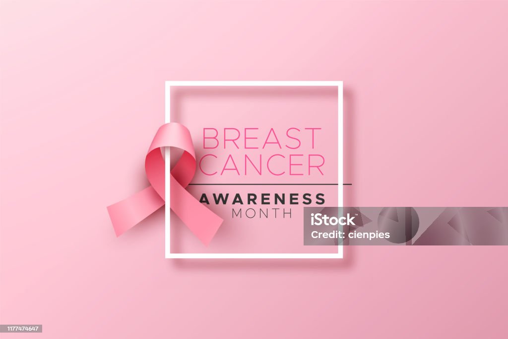 Рак молочной железы осведомленности 3d розовый шелковый лента кадр - Векторная графика Рак груди роялти-фри