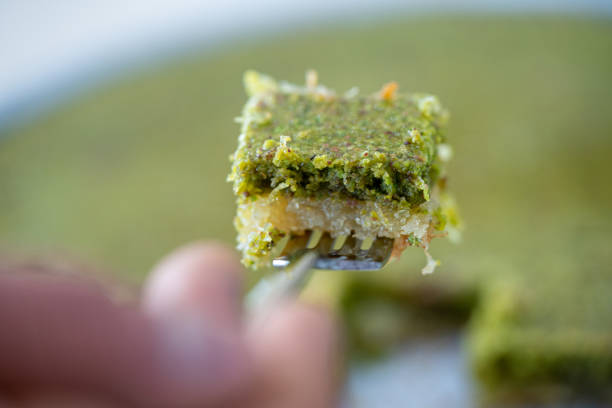 istock Turkish desserts with pistachio and syrup 1177476376
