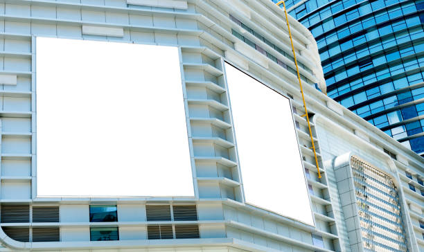 istock Blank billboard on the wall of office building 1177476590