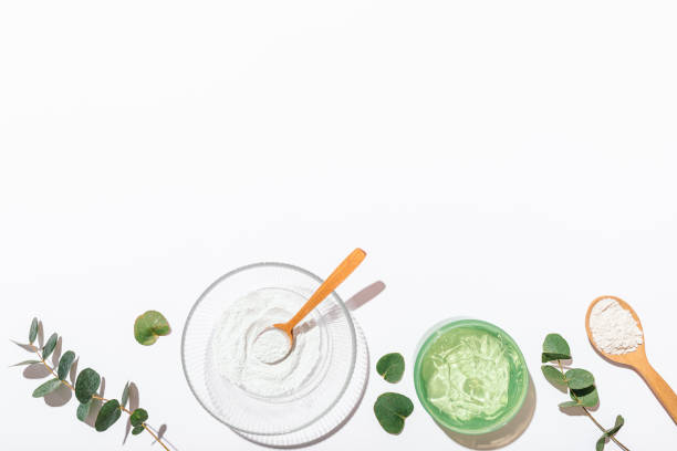 istock Organic skin care products flat lay composition 1177478062