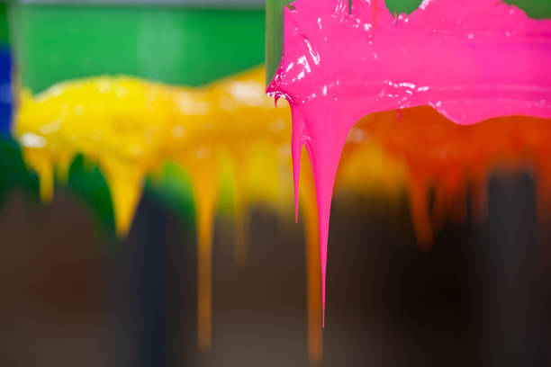 istock focus at pink color are dripping from handle printer 1177481923