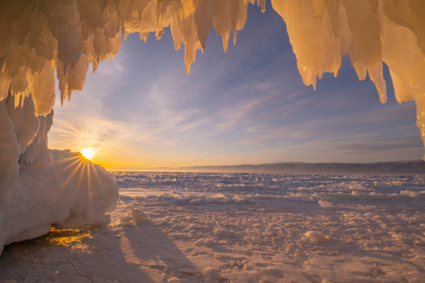 istock Winter time at lake baikal 1177482073