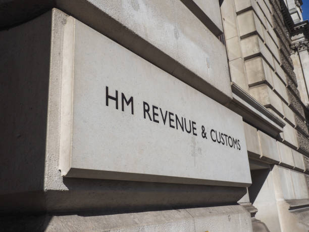 HM Revenue and Customs sign in London stock photo