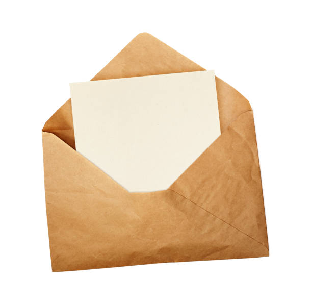 istock Opened craft paper envelope with empty piece of paper 1177483256