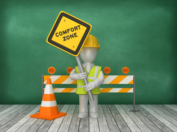 istock COMFORT ZONE Road Sign Construction Site on Chalkboard Background - 3D Rendering 1177484019
