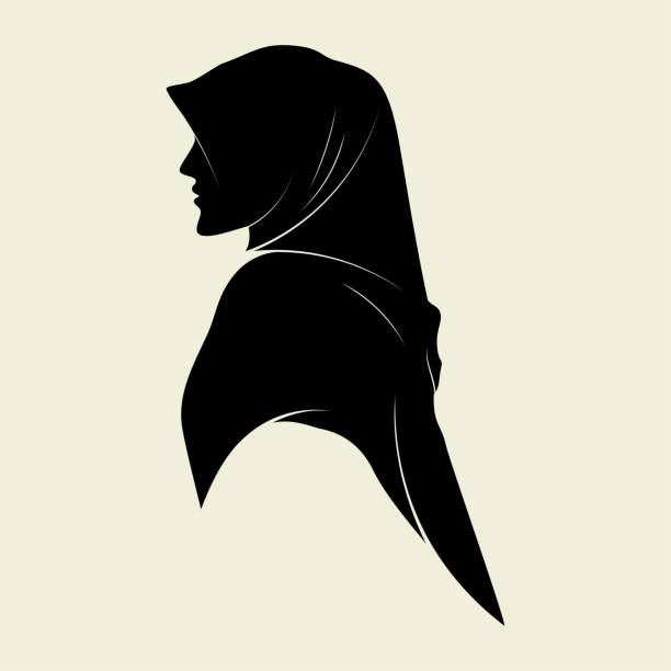 ikona hidżab - veil women islam religious veil stock illustrations