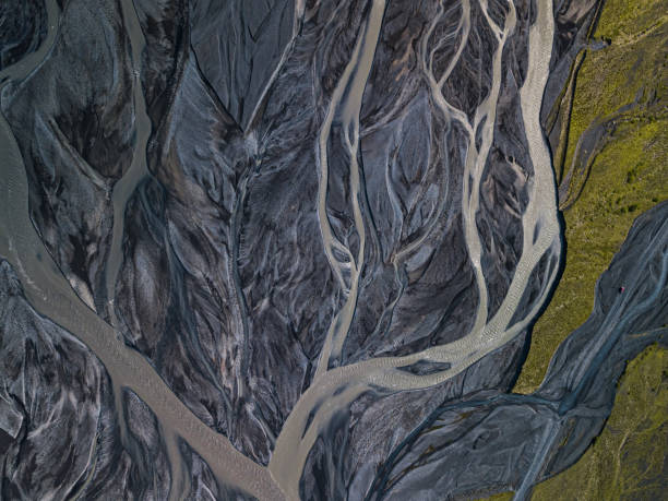 istock Aerial view of glacier river in Iceland 1177485318