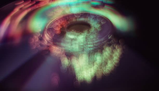 istock Beautiful abstract circle of shine with particle space  background. 1177488196