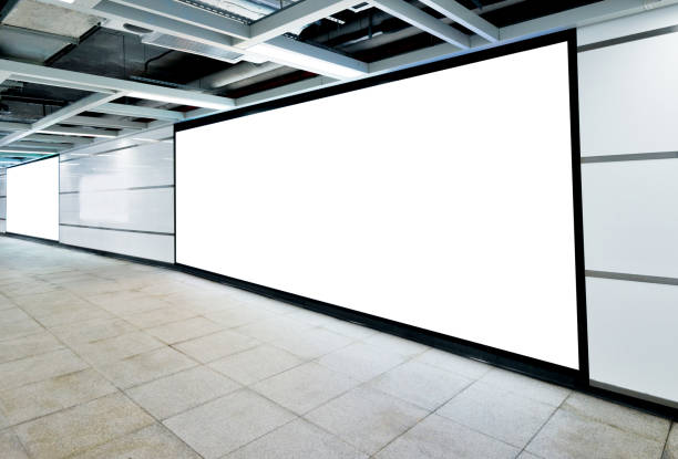 istock Blank billboard on the wall of pedestrian walkway 1177488953