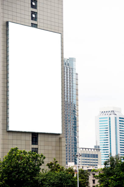 istock Large blank billboard on the wall of city building 1177488968