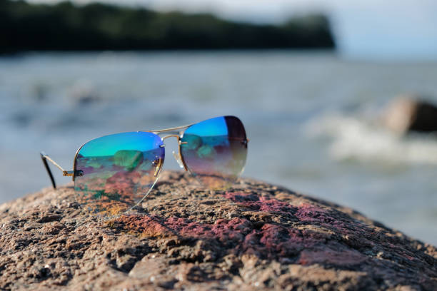 istock Reflection of the landscape in glasses. 1177492250