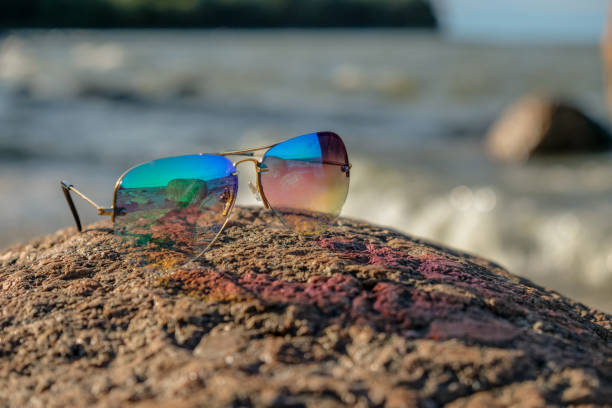 istock Reflection of the landscape in glasses. 1177492258
