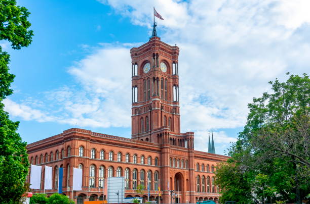 istock Red Town Hall (Red Town Hall) on Alexanderplatz, Berlin, Germany 1177495083