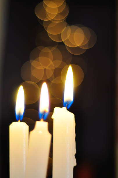 istock Candles in front of a bokeh background 1177501578