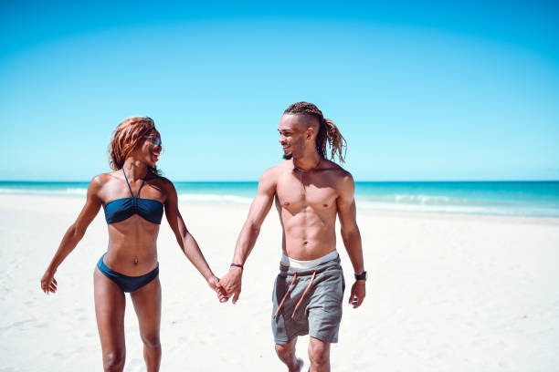 istock Mixed Race Couple Enjoying Summer At Cuban Beach 1177501770