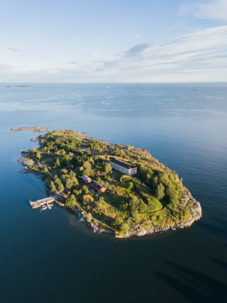 Island near Helsinki, Finland stock photo