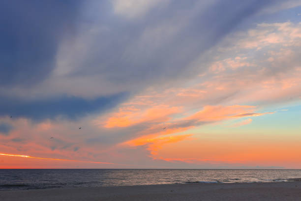 istock Beautiful sunset on the beach. 1177503686