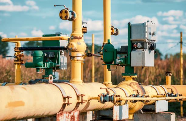 istock Gas control installation in the supply system. Concept of industry 1177505371