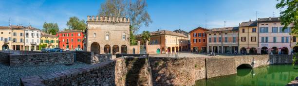 Main square in Fontanellato The old town of Fontanellato, village in Emilia parma italy stock pictures, royalty-free photos & images