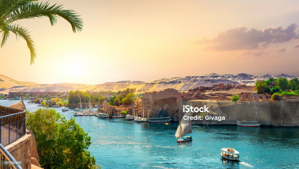 Panorama van de Nijl - Royalty-free Egypte Stockfoto