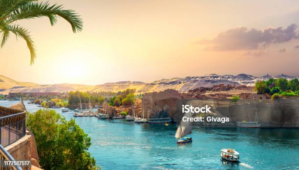 Panorama Of Nile Stock Photo - Download Image Now - Egypt, Nile River, Cruise - Vacation
