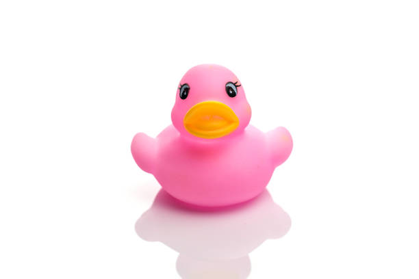 istock Rubber duck. Yellow plastic toy for bathroom. Ducky background 1177526179