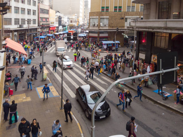 istock Crowd at 25 de marco street at Sao Paulo Downtown. 1177530135